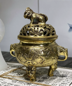 Đốt Trầm Đồng Nắp Hổ