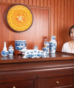 Bộ Đồ Thờ Thần Linh Sứ Men Trắng