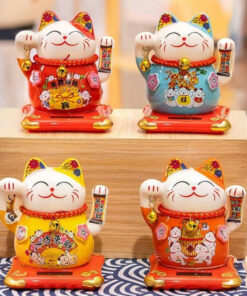 Mèo Thần Tài Vẫy Tay Năng Lượng Cao 14cm