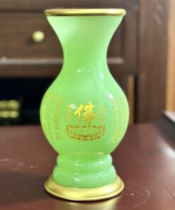 Lọ Hoa Lưu Ly Xanh Bọc Đồng