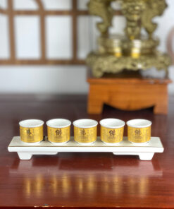 Khay/ Kỷ Sứ Bát Nhã Tâm Kinh Vàng