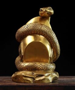 Rắn Đồng Ôm Thỏi Vàng Phong Thủy