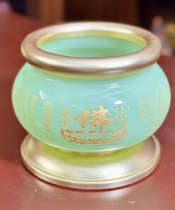 Bát Hương Lưu Ly Xanh Bọc Đồng