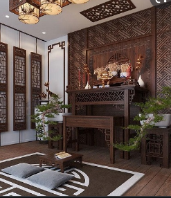 Thi Công Ốp Tường Phòng Thờ Gỗ MDF CNC