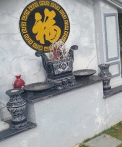 Lọ Hoa Đá Xanh Nguyên Khối