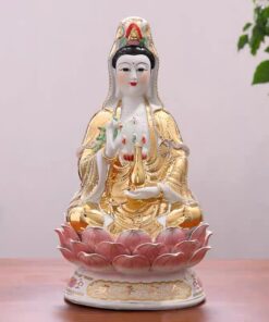 Phật Bà Quan Âm Tọa Sen Dát Kim