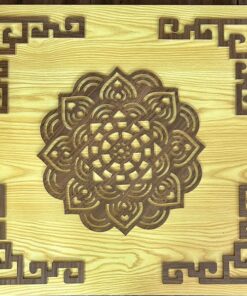 Combo Bộ Ốp Hoa Văn Trang Trí Mandala Và 4 Triện Góc Hoa Văn