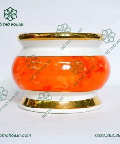 Bát Hương Sứ Vân Đá Đỏ