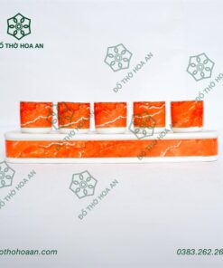Khay Nước Vân Đá Đỏ
