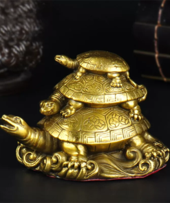 Tượng Rùa Cõng Nhiều Con Đồng Phong Thủy