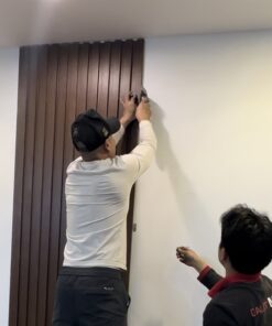 Thi công Ốp tường phòng thờ tấm Nano nhựa