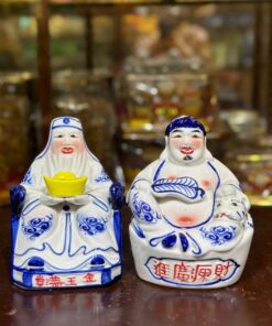 Tượng Thần Tài Thổ Địa Sứ Xanh Bát Tràng